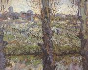 Orchard in Blossom with View of Arles (nn04) Vincent Van Gogh